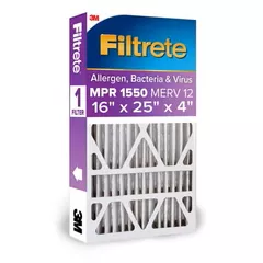 3M 16 in. W X 25 in. H X 4 in. D Polyester 12 MERV Pleated Allergen Air Filter (Pack of 4)