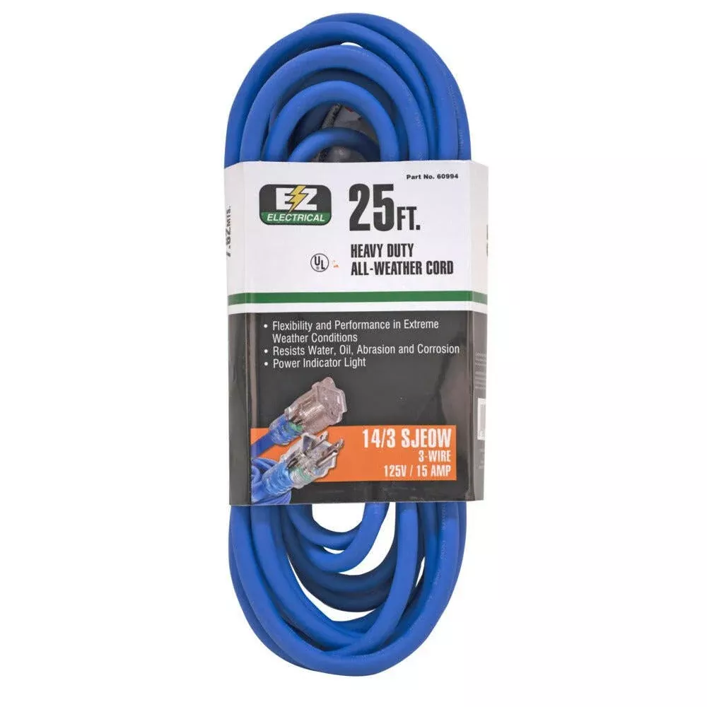 EZ-FLO 25 ft.Extension Cord for All Weather