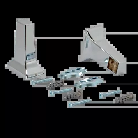 EZ-FLOTowel Bar Brackets - Chrome (3/4 in. Concealed Screw)