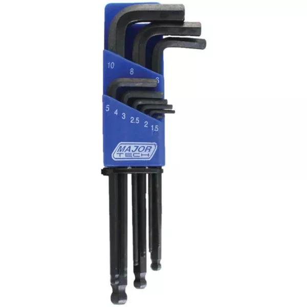 Major Tech BPHK0308 Ball Point Metric Hex Key Set
