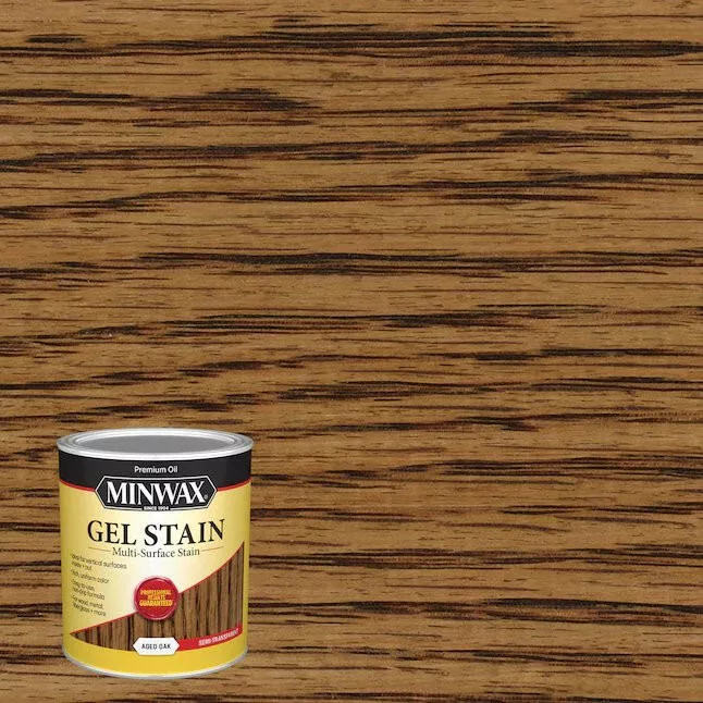 MinwaxGel Stain Oil-Based Aged Oak Semi-Transparent Interior Stain (1-Quart)