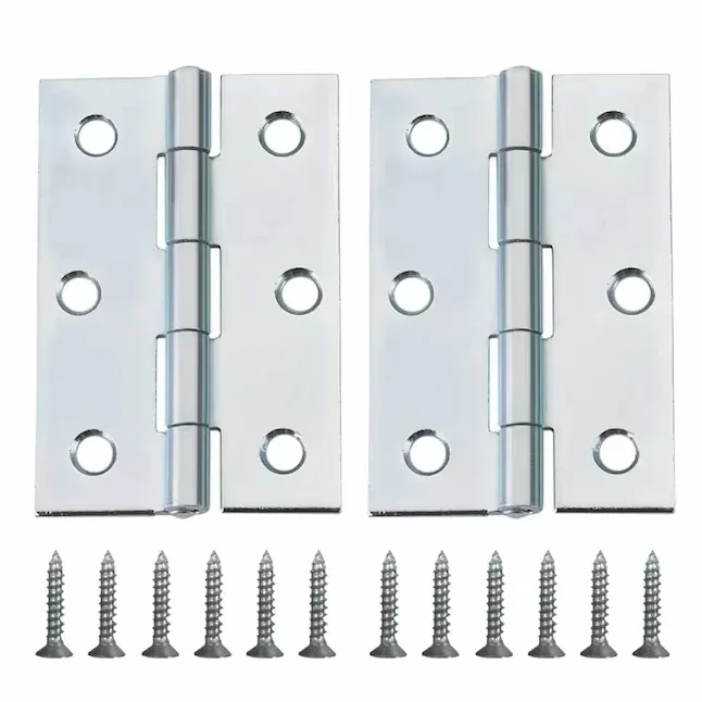 RELIABILT 2-1/2-in H Silver Mortise Interior/Exterior Door Hinge (2-Pack)