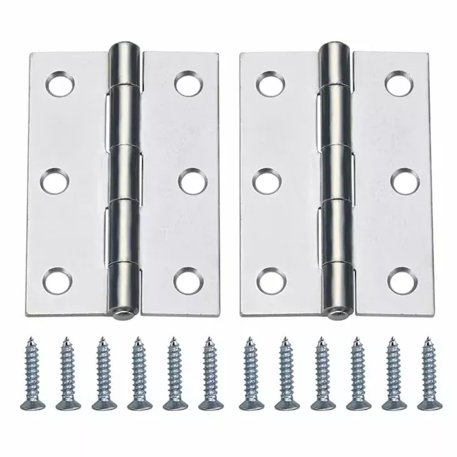 RELIABILT 3-in H Silver Mortise Interior/Exterior Door Hinge (2-Pack)