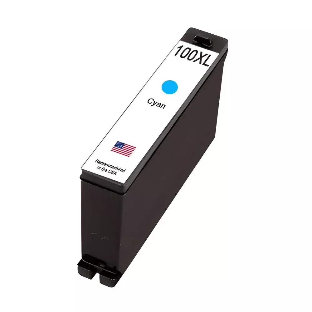 U.S. Remanufactured for Lexmark #100XL 14N1093 Cyan Ink CartridgeHigh Yield